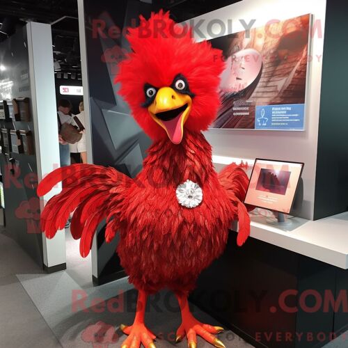 Costume De Mascotte Redbrokoly Du Monstre Du Loch Ness De La Marine Personnage Habillé D Une Robe De Bal Et De Clips Pour Écharpe