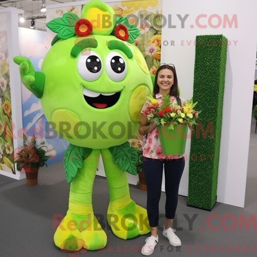 Personnage Mascotte Redbrokoly De Chou-Fleur Rouille Habillé D Un Gilet Et De Montres Intelligentes