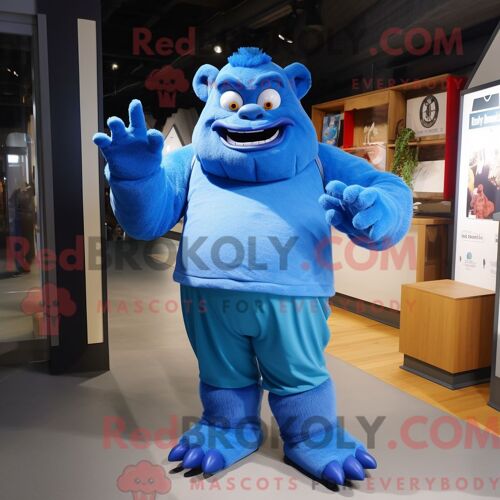 Mascotte Redbrokoly De Personnage Gris Gumball Machine Habillé Avec Un Maillot De Bain Et Des Bonnets