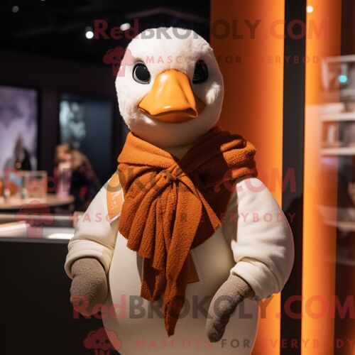 Costume De Mascotte Redbrokoly Tan But Habillé Avec Une Chemise Boutonnée Et Des Bandeaux