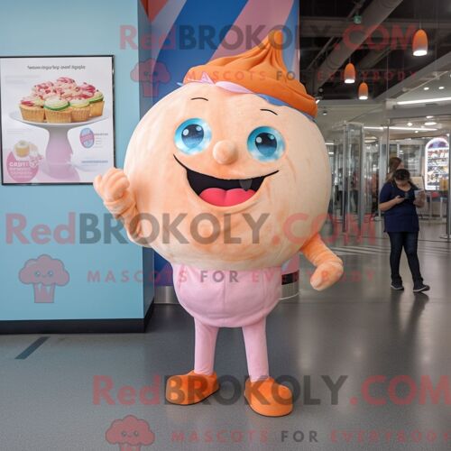Costume De Mascotte Redbrokoly De Cerf Orange Habillé D Une Couverture Et De Coussinets De Pieds