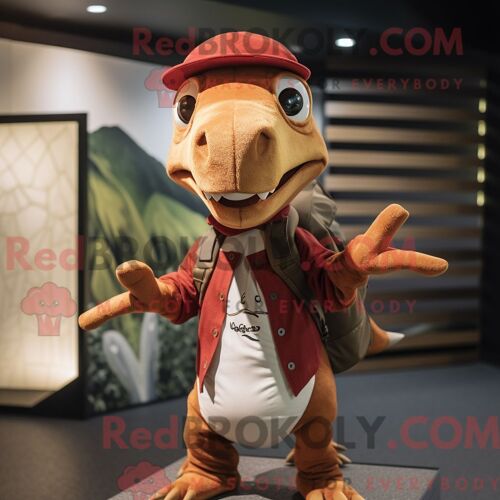 Costume De Mascotte Redbrokoly De Pic Vert Citron Personnage Habillé Avec Un Gilet Et Des Mitaines