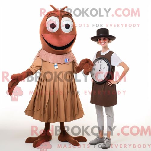 Costume De Mascotte Redbrokoly De Tapir Vert Forêt Personnage Habillé Avec Un Polo Et Des Casquettes