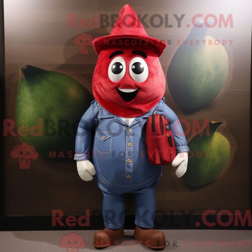 Costume Mascotte Redbrokoly D Elfe Blanc Habillé D Une Combishort Et D Anneaux