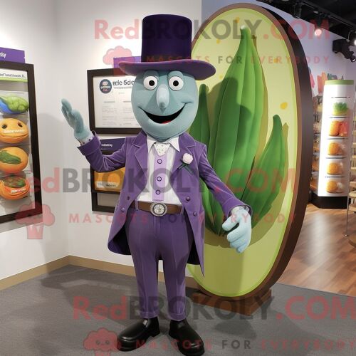 Personnage De Costume De Mascotte Redbrokoly De Filet De Volley-Ball Marron Habillé Avec Un Jean Bootcut Et Des Coussinets De Pied