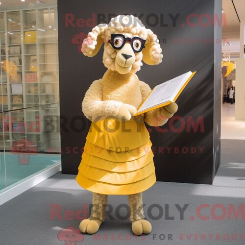 Personnage De Costume De Mascotte Redbrokoly De Dauphin Doré Habillé Avec Une Jupe Trapèze Et Des Casquettes