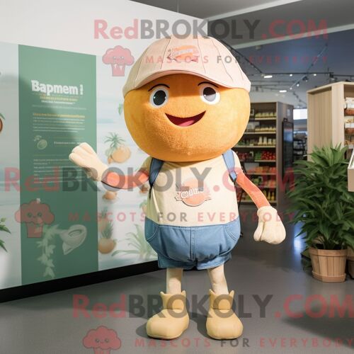 Costume Mascotte Redbrokoly De Mandarin Bleu Sarcelle Habillé Avec Un Col Roulé Et Des Lacets De Chaussures