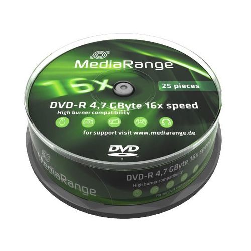 MediaRange - 25 x DVD-R - 4.7 Go (120 minutes) 16x - spindle
