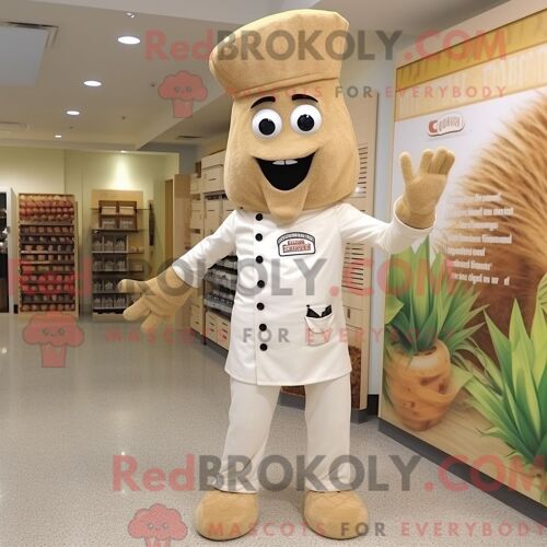 Mascotte Redbrokoly De Casque De Football Américain Blanc Personnage Costumé Habillé D Une Salopette Et De Pinces À Chaussures