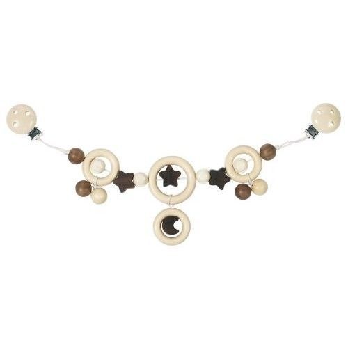 Heimess 733720 - Hochet - Chaîne De Poussette Avec Clips - Lunes Et Etoiles