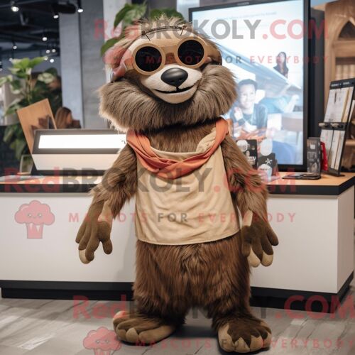 Personnage De Costume De Mascotte Redbrokoly De Hot-Dog Olive Habillé Avec Un Short Et Des Portefeuilles