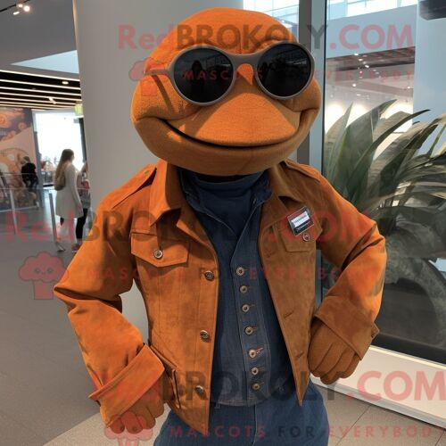 Costume De Mascotte Redbrokoly De Cyclope Vert Citron Personnage Habillé D Une Veste En Cuir Et De Châles