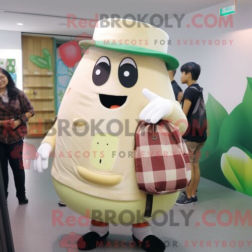 Personnage De Costume De Mascotte Redbrokoly Arc-En-Ciel Lavande Habillé Avec Un Polo Et Des Bracelets De Cheville