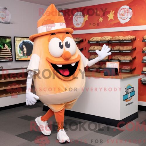 Costume De Mascotte Redbrokoly D Olive Ramen Habillé D Un T-Shirt De Baseball Et De Porte-Clés