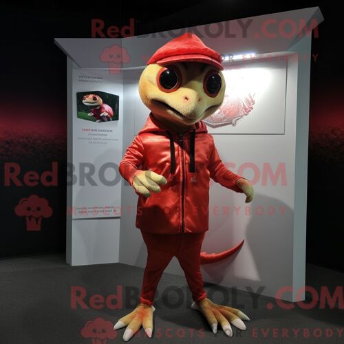 Costume De Mascotte Redbrokoly De Monstre De Peach Frankenstein Habillé Avec Une Combinaison Et Des Lunettes De Soleil