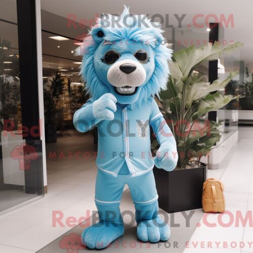 Costume Mascotte Redbrokoly De Jument Grise Habillé D Une Robe Et De Bracelets De Cheville