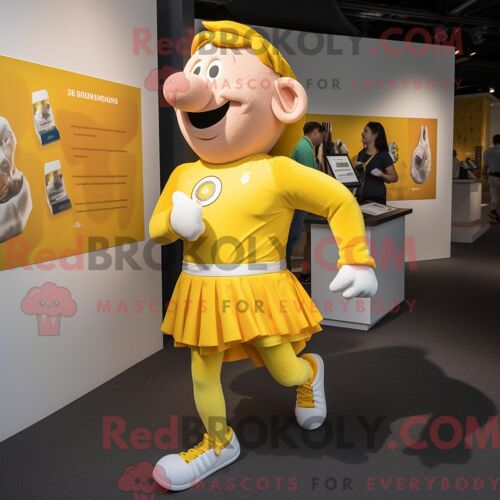 Personnage Mascotte Redbrokoly Bleu Du Special Air Service Habillé Avec Un T-Shirt À Col En V Et Des Bracelets