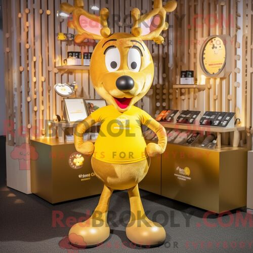 Costume De Mascotte Redbrokoly De Lémurien Olive Habillé D Un Pull Et De Sacs À Main