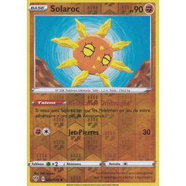 Carte Pokemon - Solaroc - 92/189 - Reverse - Épée Et Bouclier 3 Ténèbres Embrasées