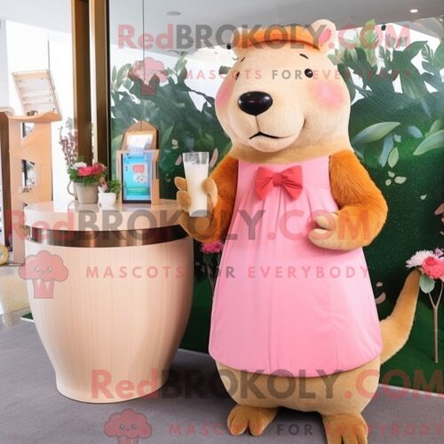 Costume Mascotte Redbrokoly De Garde Suisse Orange Habillé D Une Mini Robe Et De Ceintures