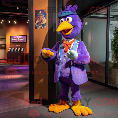 Personnage De Costume De Mascotte Redbrokoly De Brocoli Rouille Habillé Avec Une Chemise Boutonnée Et Des Bretelles