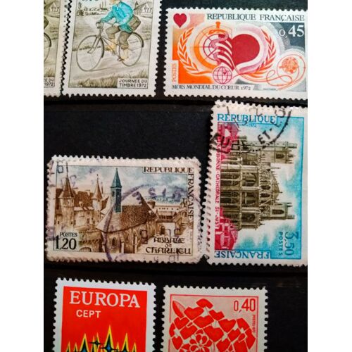 Timbre France 1712 1713 Série Touristique 1972