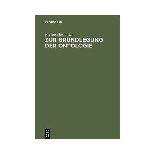 Zur Grundlegung Der Ontologie