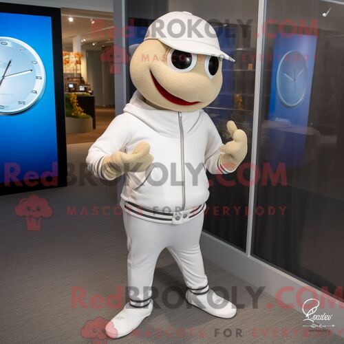 Costume Mascotte Redbrokoly De Vache De Mer De Stellar De La Marine Personnage Habillé Avec Un Jegging Et Des Broches