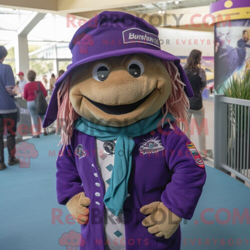 Costume De Mascotte Redbrokoly De Cochon D Inde Marron Habillé D Un Manteau Et De Pinces À Chaussures
