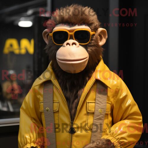 Mascotte Redbrokoly De Monstre Blanc Du Loch Ness Personnage Habillé Avec Une Chemise De Rugby Et Des Épingles À Chapeau