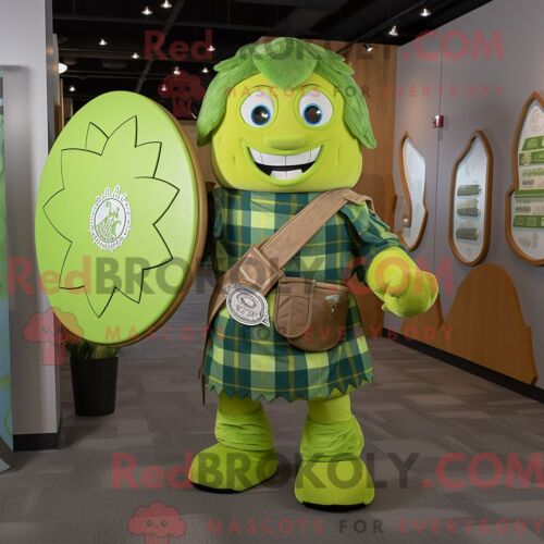 Costume Mascotte Redbrokoly De Sablier Rouge Habillé D Une Salopette Et De Ceintures
