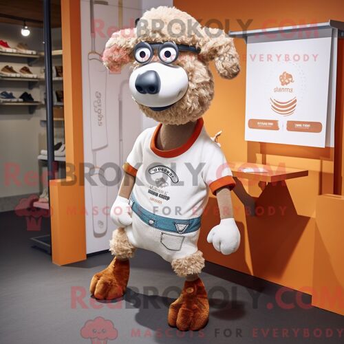 Costume Mascotte Redbrokoly D Oiseau Dodo Noir Personnage Habillé Avec Un Gilet Et Des Colliers