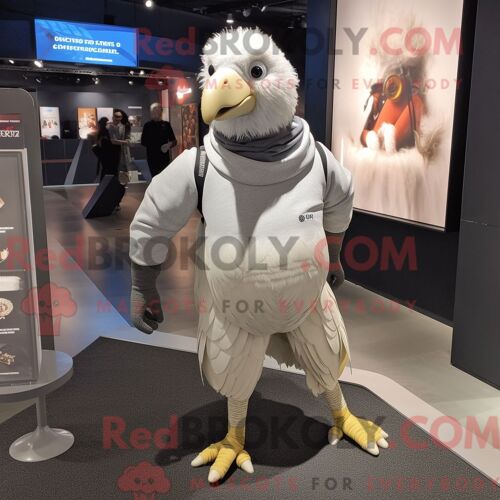 Costume De Mascotte Redbrokoly De Peach Moose Habillé Avec Un Débardeur Et Des Ceintures De Smoking