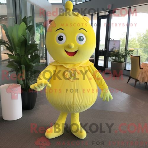 Costume De Mascotte Redbrokoly De Framboise Jaune Citron Personnage Habillé D Un Chemisier Et De Coussinets De Pieds