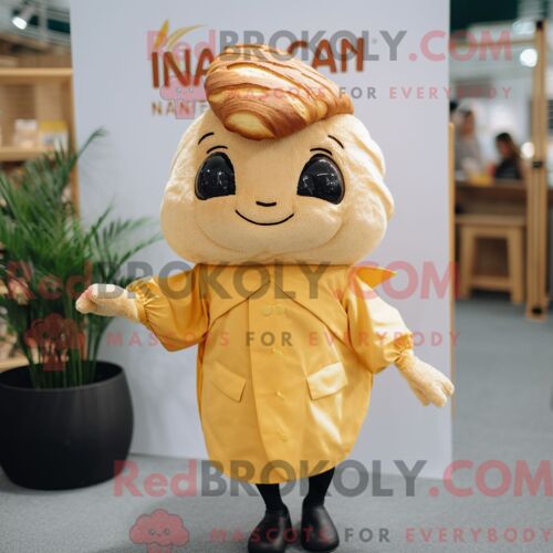 Costume De Mascotte Redbrokoly Peach Plate Spinner Habillé Avec Un Jean Boyfriend Et Des Lunettes De Soleil