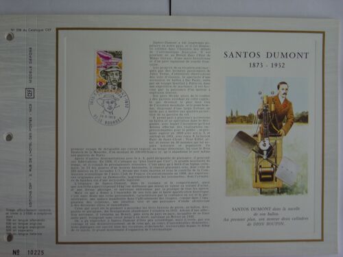 2 Feuillets Philatéliques Cef France 238 Et 238 S : L'aéronautique Française : Santos-Dumont.