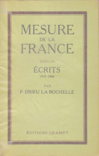 Mesure De La France Suivi De Ecrits 1939-1940