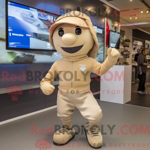 Costume Mascotte Redbrokoly De Fajitas À La Lavande Personnage Habillé D Un Gilet Et De Porte-Clés