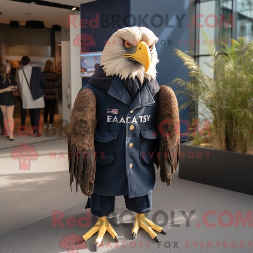 Costume Mascotte Redbrokoly De Navy Haast S Eagle Personnage Habillé D Une Parka Et De Cravates