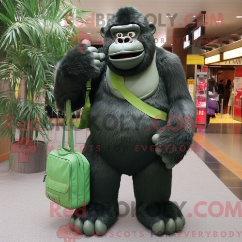 Costume Mascotte Redbrokoly D Hermine Turquoise Habillé D Un Pantalon Cargo Et De Bracelets