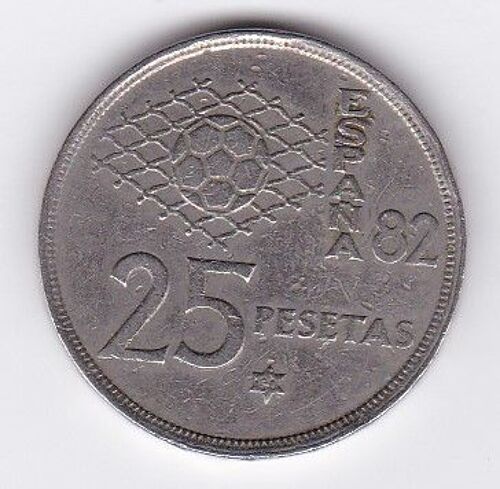 Espagne 25 Pesetas 1980 Coupe Du Monde De Football 1982
