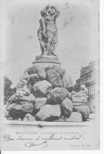 Montpellier - Fontaine Des Trois Graces - Carte Précurseur - Oblitérée En 1903 - Ref 061435