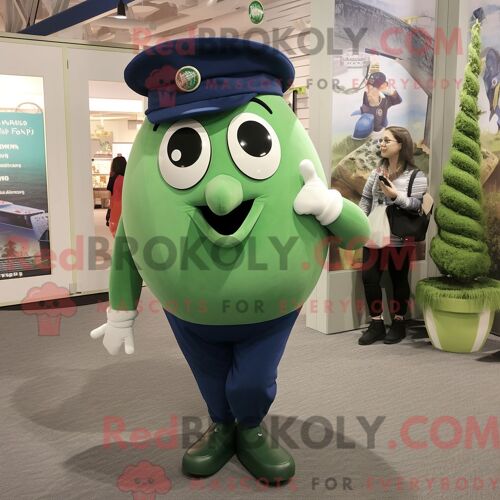 Personnage De Costume De Mascotte Redbrokoly De Chef De La Marine Habillé D Une Robe De Soirée Et De Montres-Bracelets