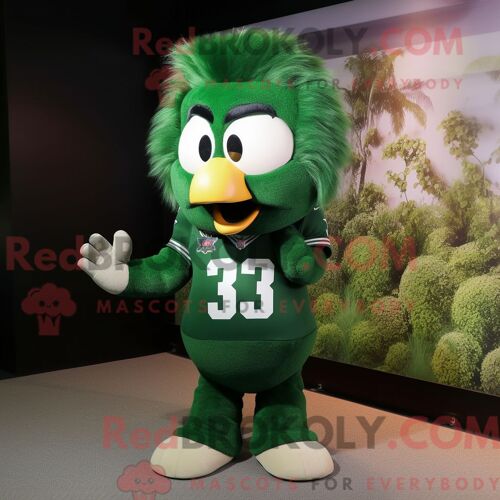 Costume De Mascotte Redbrokoly De Soldat De L Armée De L Air Bleu Sarcelle Habillé Avec Un Pantalon Chino Et Des Pinces À Chaussures