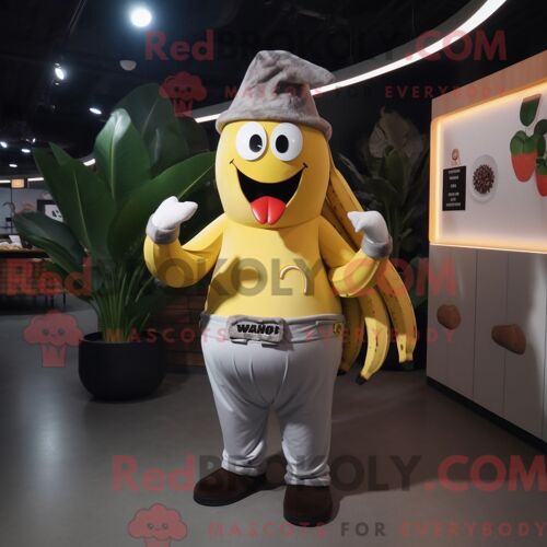 Costume Mascotte Redbrokoly De Moussaka Rouge Personnage Habillé Avec Une Veste De Moto Et Des Casquettes