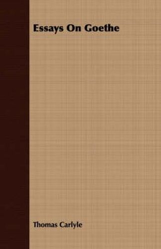 Essays On Goethe
