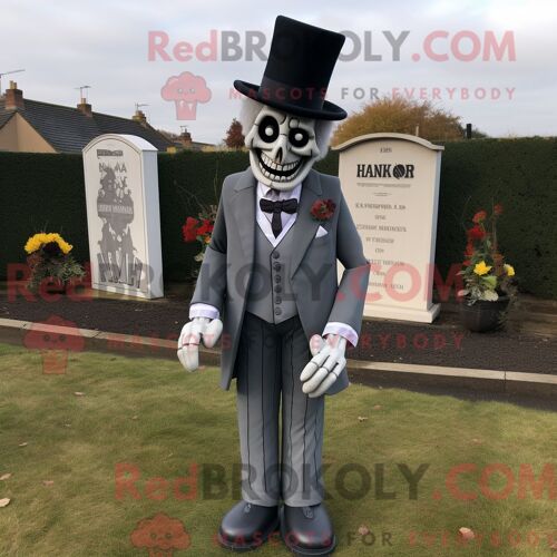 Personnage De Costume De Mascotte Redbrokoly De Cimetière Habillé D Un Costume Et D Épingles À Cravate