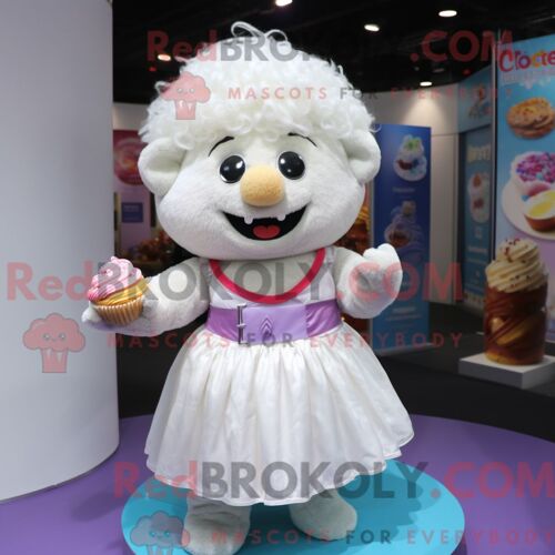 Costume De Mascotte Redbrokoly De Bague De Fiançailles En Or Personnage Habillé Avec Une Robe Taille Empire Et Des Bonnets