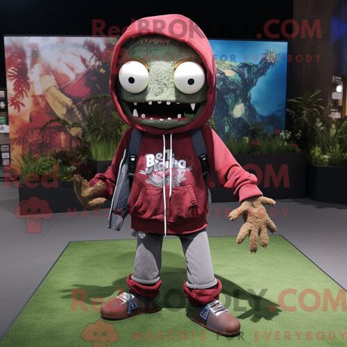 Costume De Mascotte Redbrokoly De Baleine Marine Personnage Habillé Avec Une Mini-Jupe Et Des Lacets De Chaussures