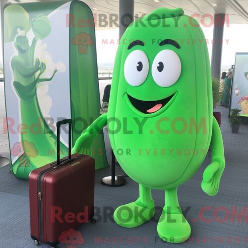 Personnage De Costume De Mascotte Redbrokoly De Bouteille De Moutarde De Pêche Habillé Avec Un Pantalon Habillé Et Des Cravates